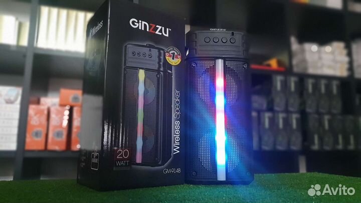 Блютуз колонка мощная с подстветкой новая 20w