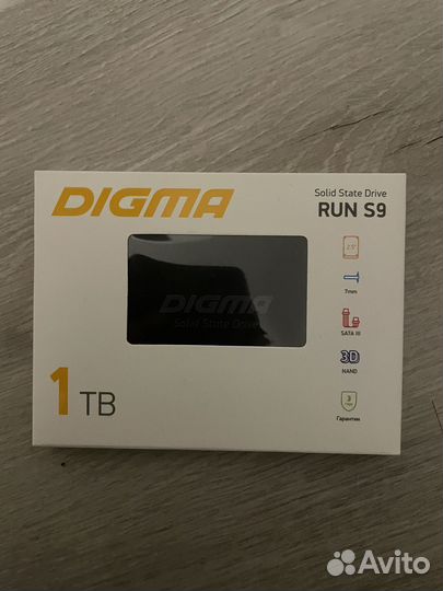 Новый SSD накопитель digma RUN S9 1TB Оригинал