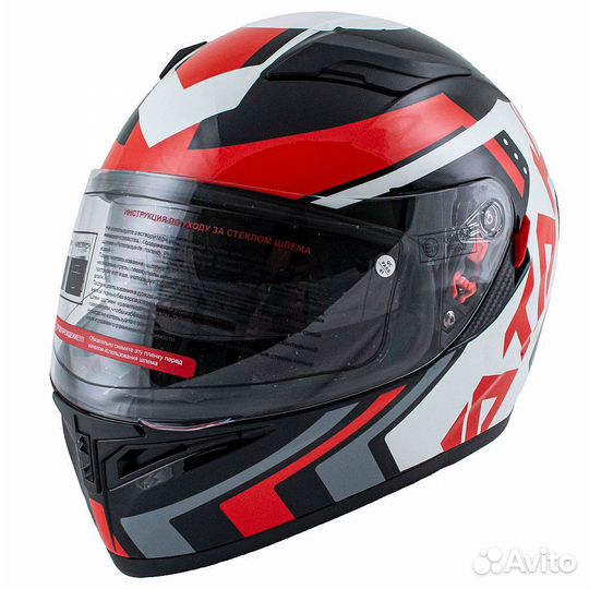 Шлем интеграл ataki JK316 Pattern оранжевый/белый