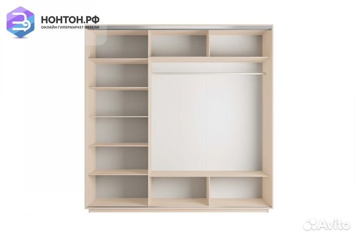 Шкаф-купе 3-х дверный Нонтон фото №1020 / дуб моло