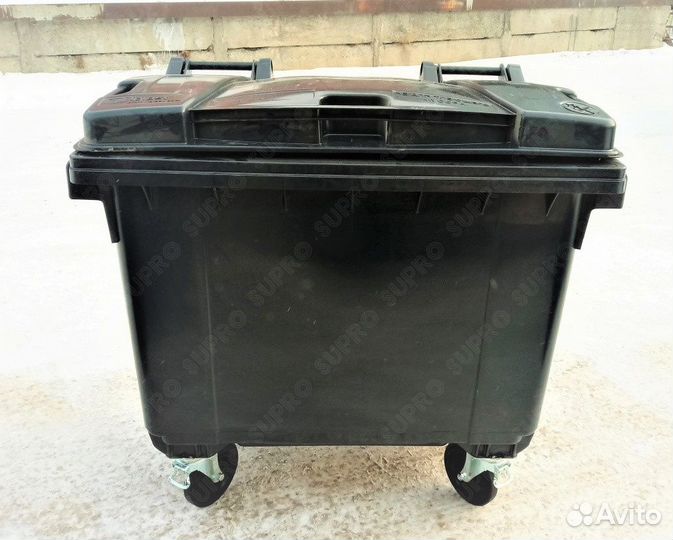 Пластиковый мусорный евроконтейнер 660л Ш7249