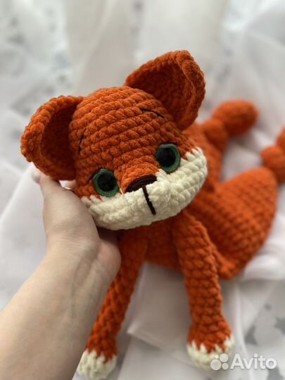 Игрушка ручной работы, лисенок для объятий