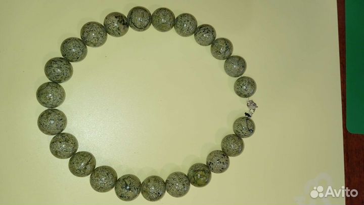 Бусы змеевик винтаж СССР