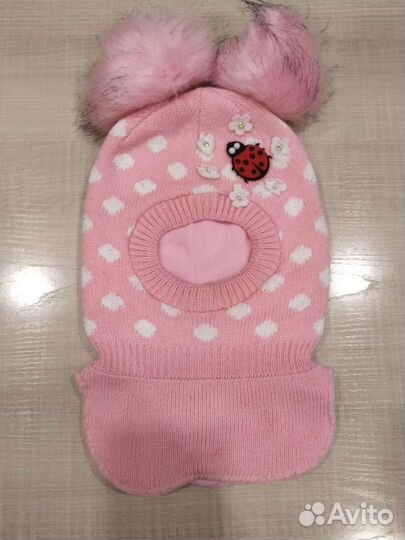 Шапка шлем для девочки 48 50