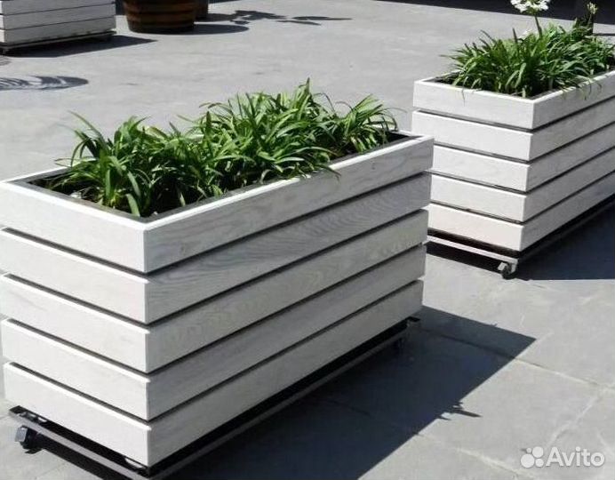 Кашпо для цветов, ящики цветов, горшки из дерева