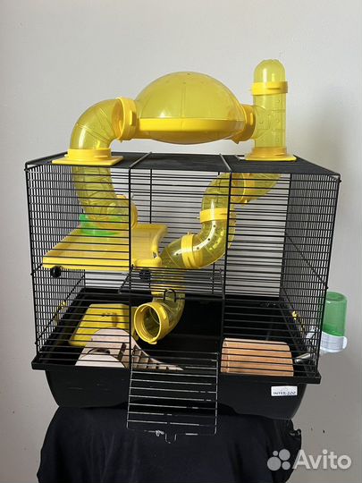 Клетка для сирийского хомяка большая с тоннелями