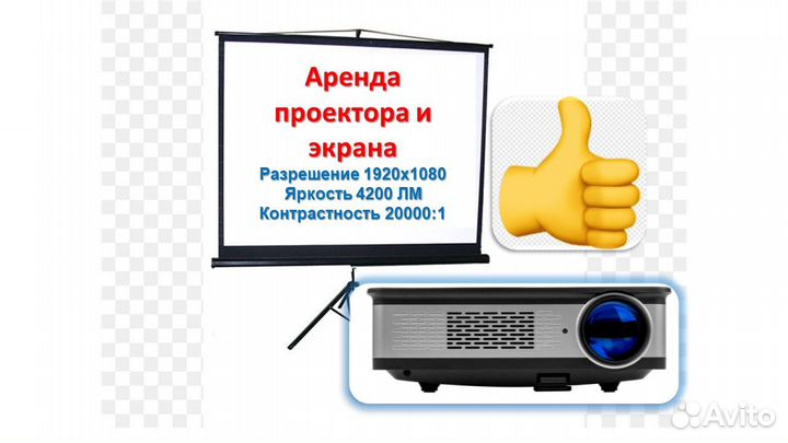 Аренда проектора и экрана