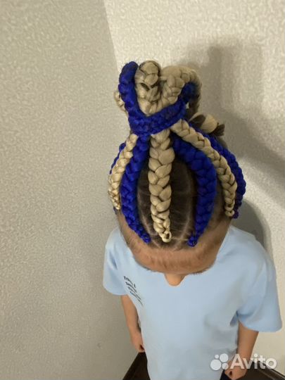 Косы с канекалоном,брейды в хвост,боксерские косы