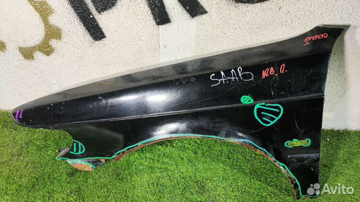 Крыло переднее левое saab 900