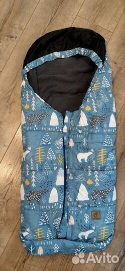 Зимний конверт и варежки для коляски