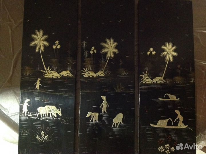 Винтажные панно Вьетнам 70-е годы