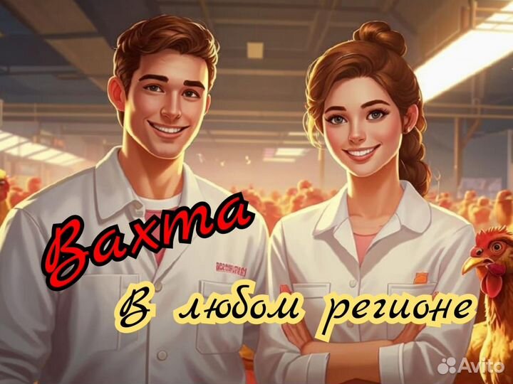 Рабочий птицефабрики/ Проживание+питание/Без опыта
