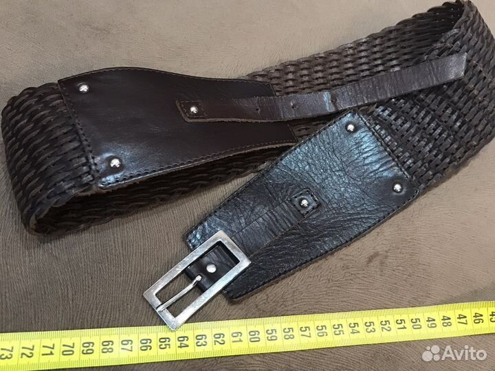 Ремень женский кожаный коричневый