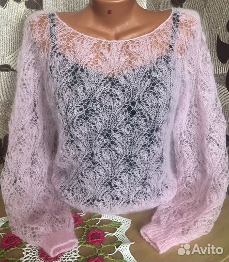 Джемпер паутинка из мохера