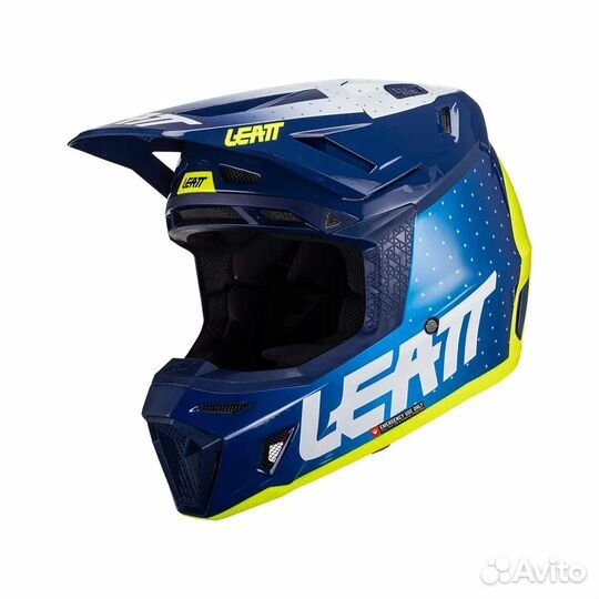 Очки + Шлем Leatt Moto 8.5 Helmet Kit Blue Yellow