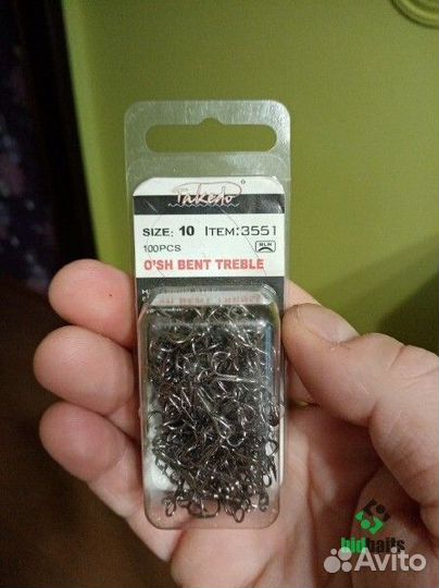 Крючки тройники Takedo 3551. Size 10 (100шт. Уп.)