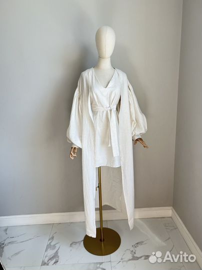 Летняя женская двойка платье и накидка