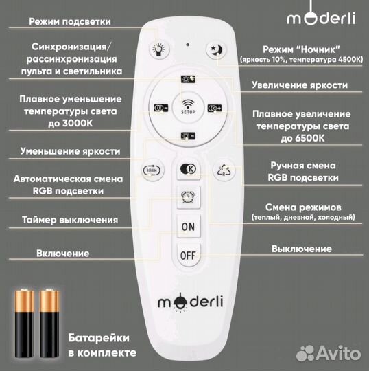 Люстра потолочная светодиодная с пультом новая