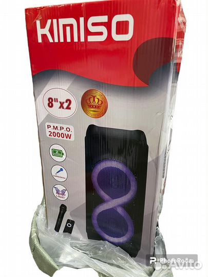 Напольная Bluetooth колонка 30W, караоке, микрофон