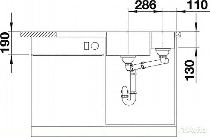 Кухонная мойка Blanco 525850 Черный матовый