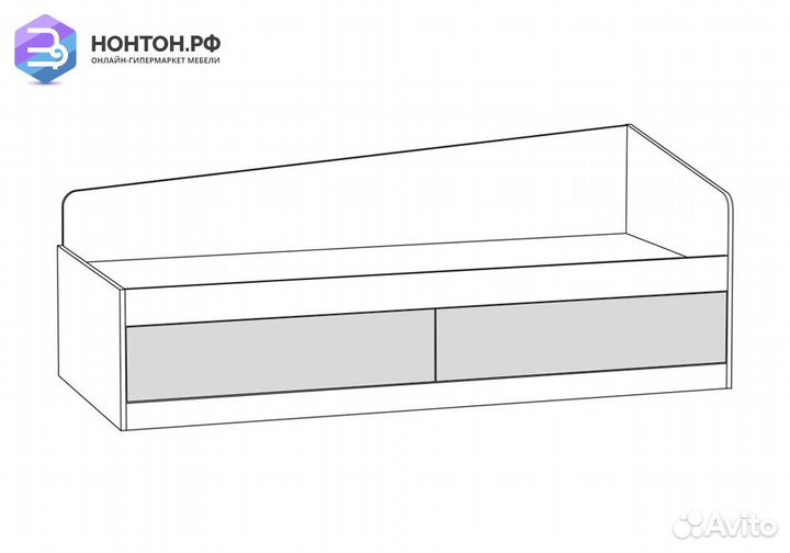 Кровать Альфа 11.21 солнечный свет / белый премиум