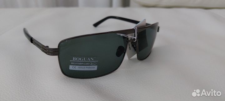 Классич-е солнцезащ-е очки стекло на широкое лицо