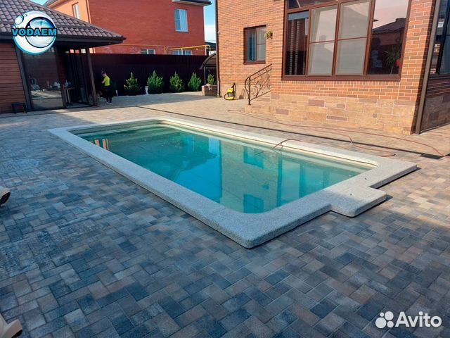 Полипропиленовый бассейн 7x3x1.5 с RGB подсветкой