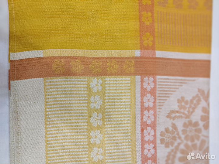 Скатерть лен СССР двухсторонний жаккард