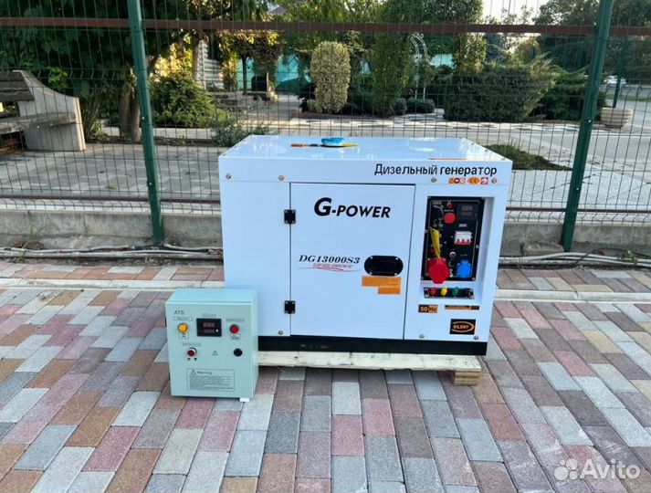 Дизельный генератор 12 kW G-power трехфазный