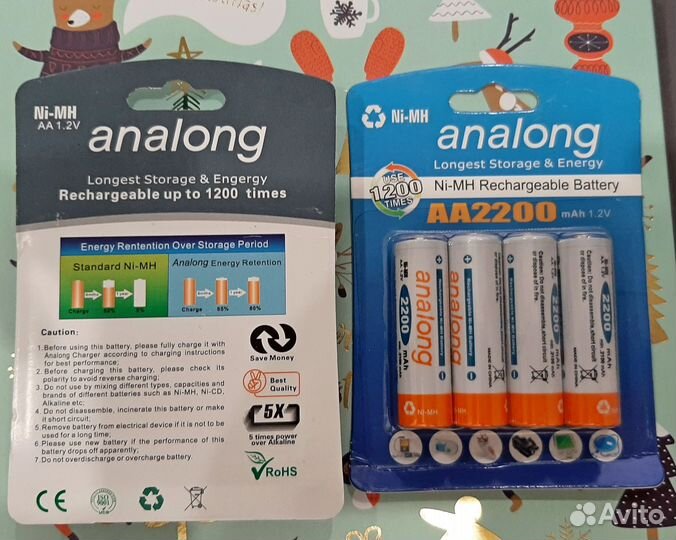 Аккумуляторная батарея AA 1,2 в 2200 мАч Ni-MH