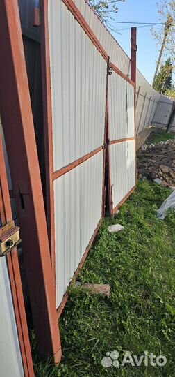 Ворота с калиткой распашные бу