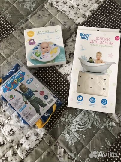 Коврик для ванны, круг на шею для купания, страхов