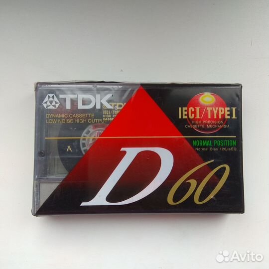 Аудиокассета TDK D 60 новая
