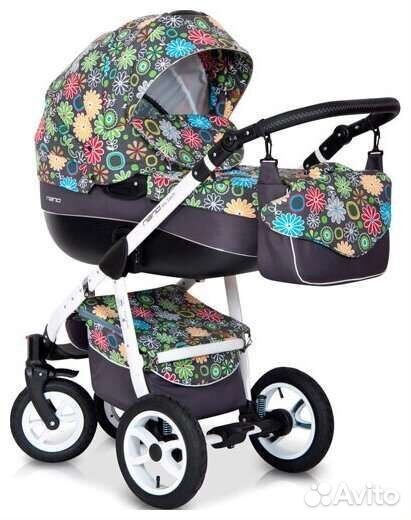Коляска универсальная Riko Nano Flower Collection