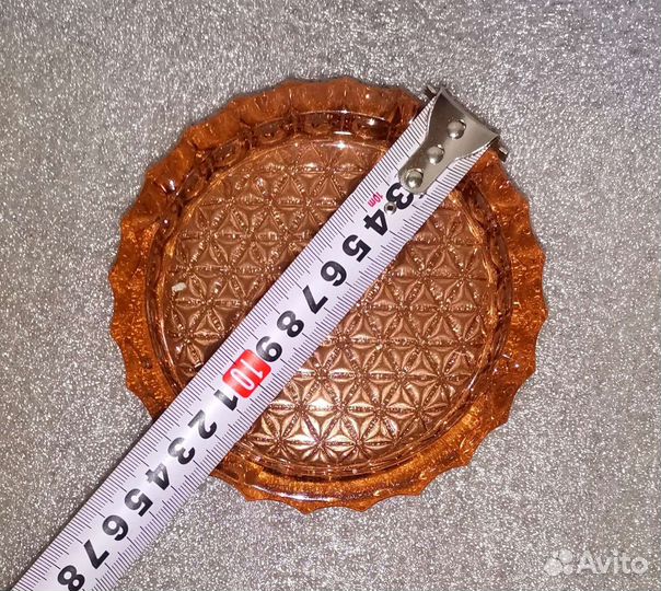 Пепельница медовое стекло СССР