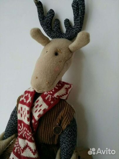 Интерьерная кукла лось