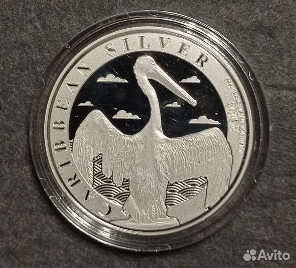 Монета Барбадос 2022 Пеликан Серебро