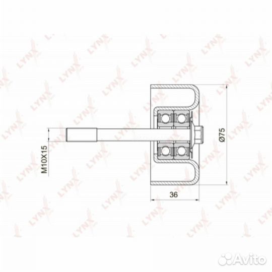 Lynxauto PB-7026 Ролик обводной приводного ремня
