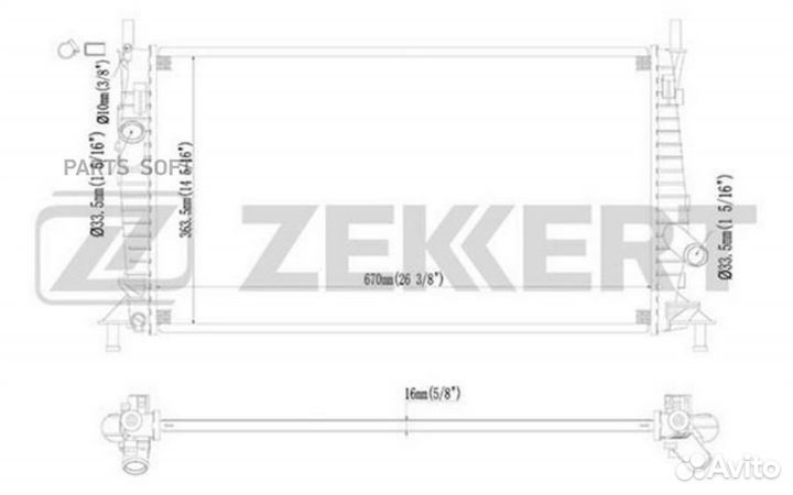 Радиатор охлаждения Форд Фокус 2 03