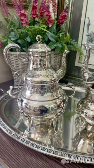 Чайный набор серебрение