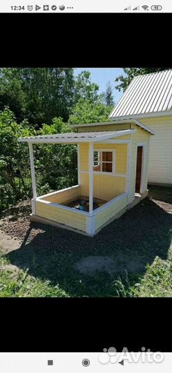 Детский деревянный домик для дачи