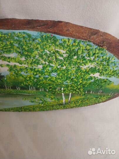 Панно из спилов дерева