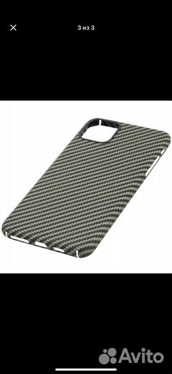 Чехол на iPhone 11 pro max карбоновый
