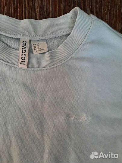 Свитшот H&M нежно-голубого цвета