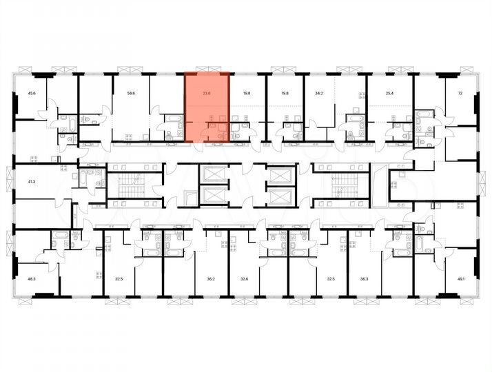 Квартира-студия, 23,6 м², 10/33 эт.