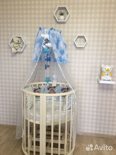 Детская кроватка трансформер 7 в 1 (маятник)