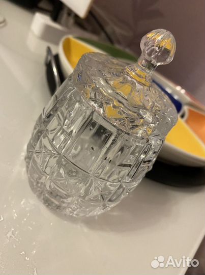 Сахарница стеклянная