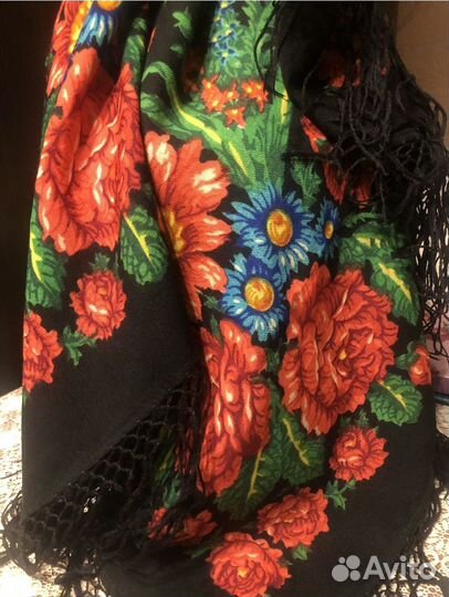 Платок- шаль павлопосадский СССР