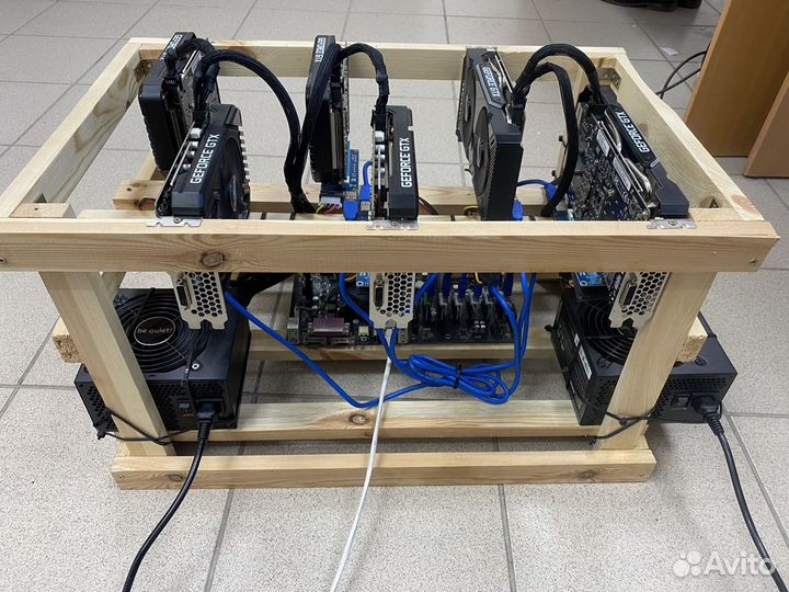 Майнинг ферма на 6 видеокартах, 189 Mh