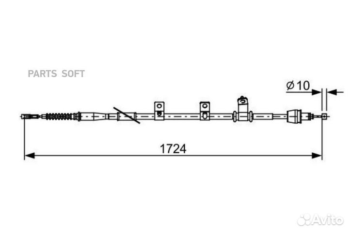 Bosch 1987482619 Трос стоян торм KIA sportage 2010